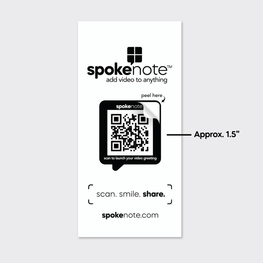 Spokenote® sticker | Videoboodschap
